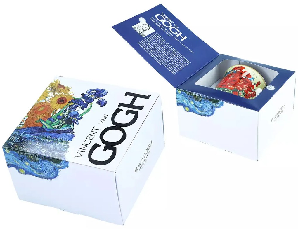 Van Gogh porcelán bögre díszdobozban 350 ml Pipacsok és százszorszépek