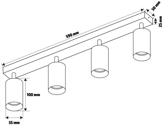 BRILAGI - LED RGBW dimmelhető spotlámpa SELE 4xGU10/4,8W/230V antracit
