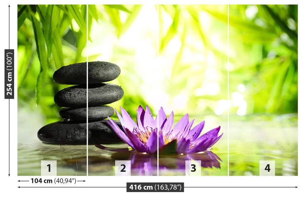 Fotótapéta A Lotus és a Zen Stone- 104x70 cm