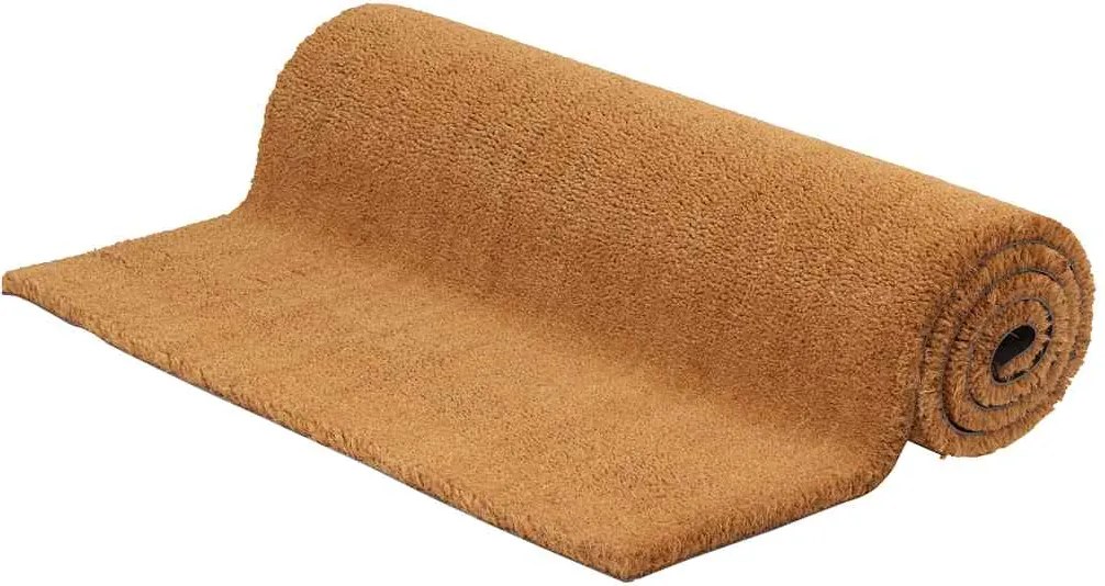 vidaXL természetes színű rojtos kókuszrost lábtörlő 100 x 200 cm