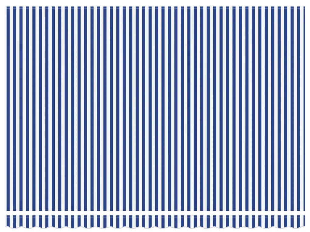 Automatikus Behúzható Napellenző Kék és Fehér 450x300 cm