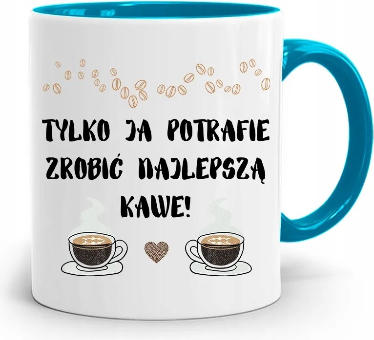 Barista Kávézó Bögre Kék nyomott mintával