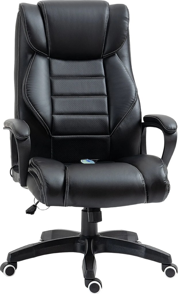 Vinsetto Masszázs Funkciós Irodai Szék, Ergonomikus Executive Szék Vibrációs Masszázzsal, Hintázó Funkció, Magasságban Állítható Íróasztali Forgószék,