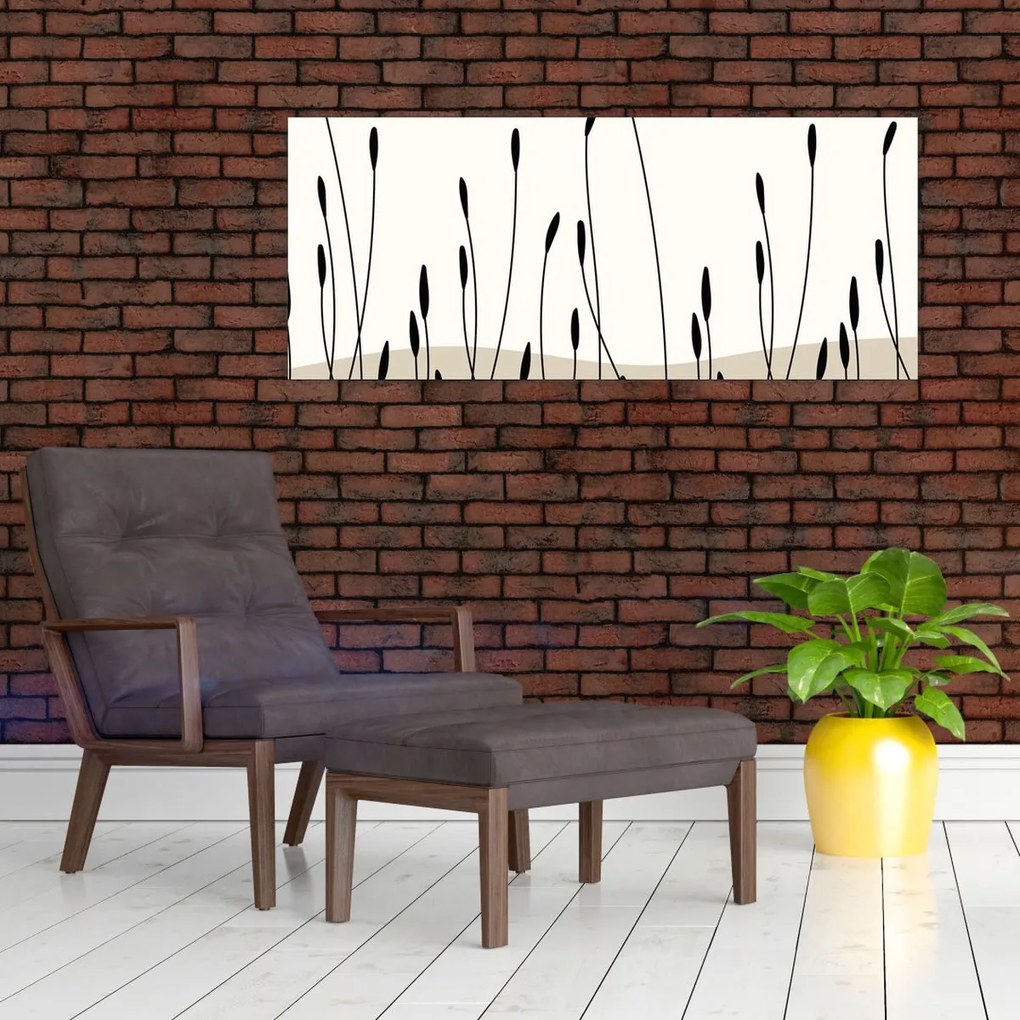 Kép - Grafikus rét N⁰3 (120x50 cm)