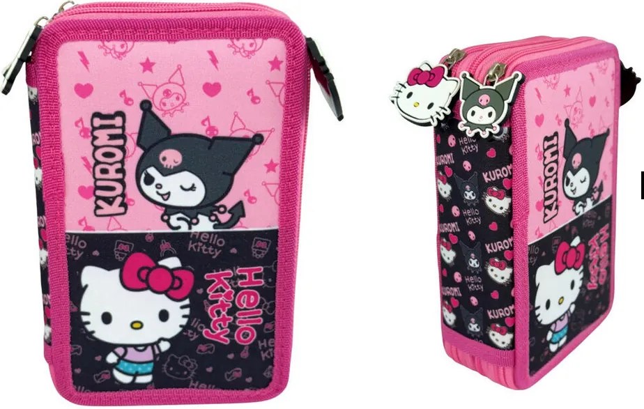 Hello Kitty & Kuromi tolltartó töltött 3 emeletes