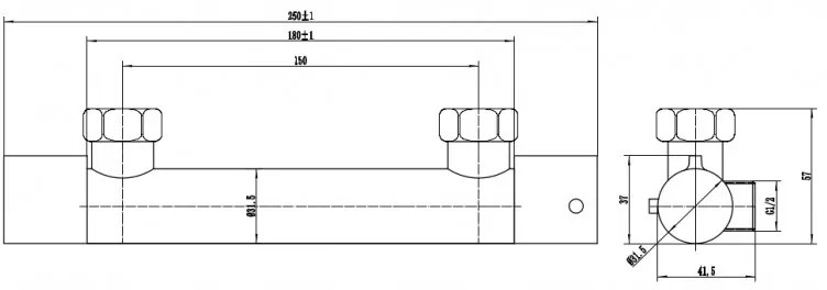 Mexen zuhanygarnitúra, termosztatikus zuhanycsaptelep Slim + zuhanygarnitúra Denis felső fejjel, fekete, 78135-70 + 77105-70