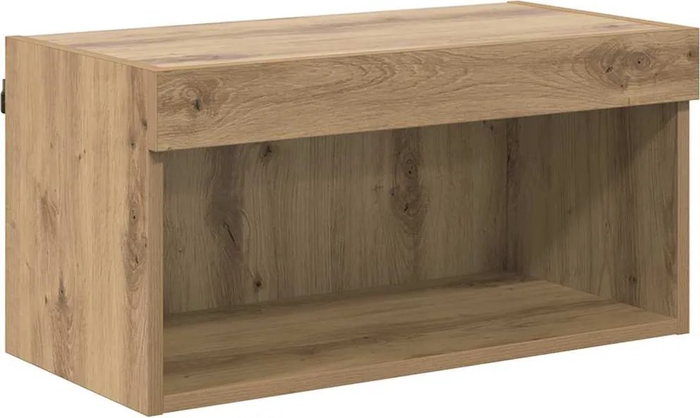 vidaXL TV szekrény garnitúra leddel Artisan tölgy Faanyag
