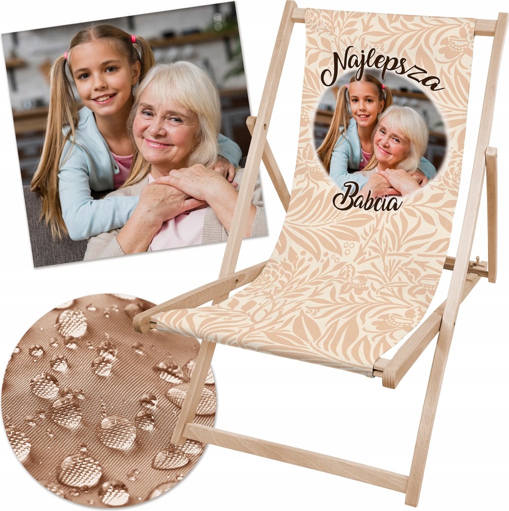 Ajándék Nagymama Napi Ajándék Fából Készült Kerti Napozóágy Az Ön Fényképével
