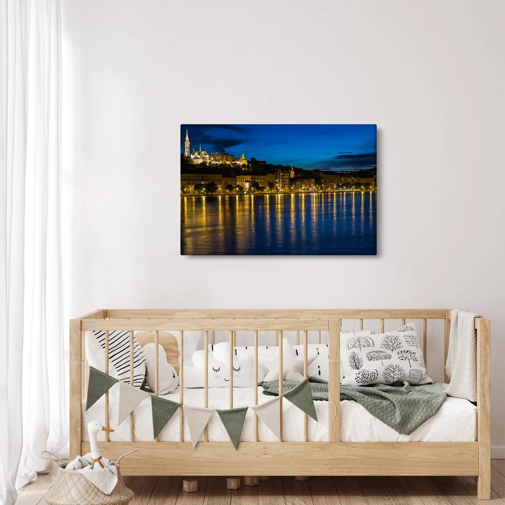 Éjszakai város képe (90x60 cm)