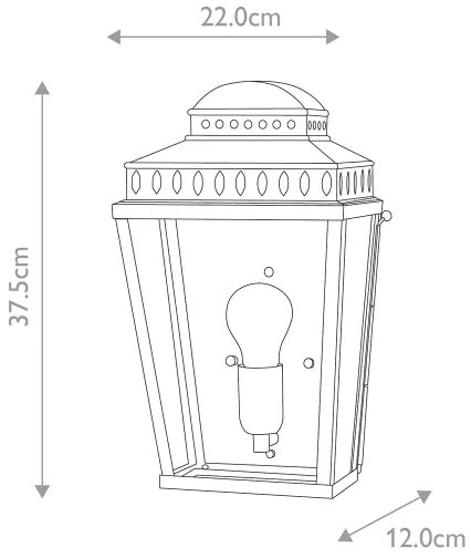 Elstead MANSION-HOUSE-BR - Kültéri lámpa MANSION HOUSE 1xE27/60W/230V IP44