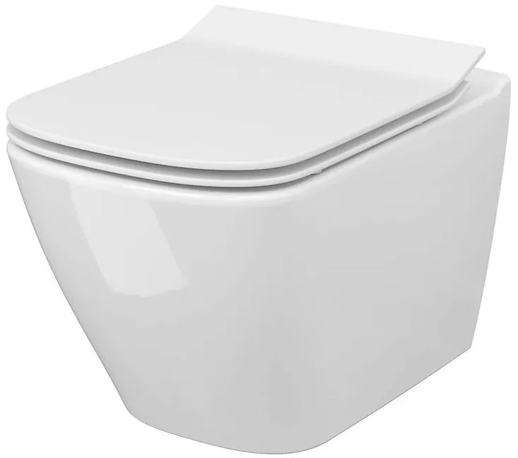 Cersanit City, System50 PNEU süllyesztett keret + függő WC csésze City Square CleanOn + króm gomb Circle, S701-776