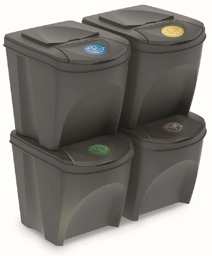 PROSPERPLAST SORTIBOX hulladékgyűjtőkészlet, 4x25l