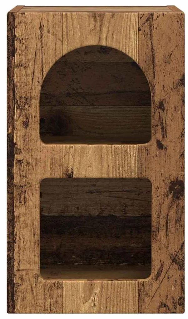 vidaXL Éjjeli asztal Öreg fa 29.5 x 35 x 50 cm Faanyag