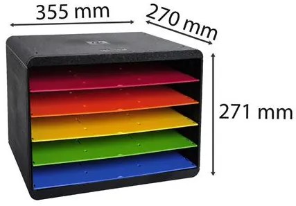 Dokumentum szortírozó, műanyag, 5 részes, EXACOMPTA Horizon Iderama® (EX305798D)