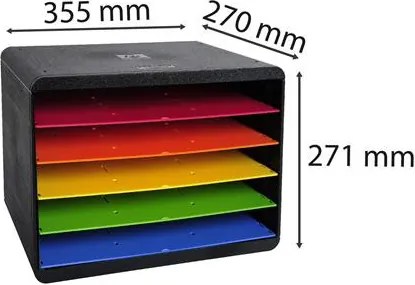 Dokumentum szortírozó, műanyag, 5 részes, EXACOMPTA Horizon Iderama® (EX305798D)