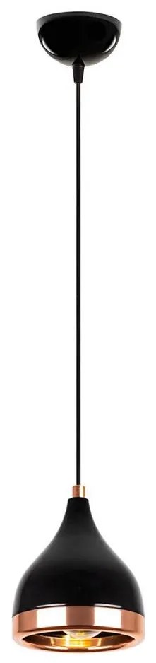 YILDO kábeles függőlámpa 1xE27/40W/230V fekete/réz