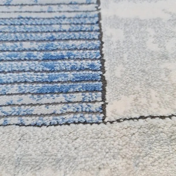 Barlád Modern Szőnyeg Kék Bézs 250 x 350 cm