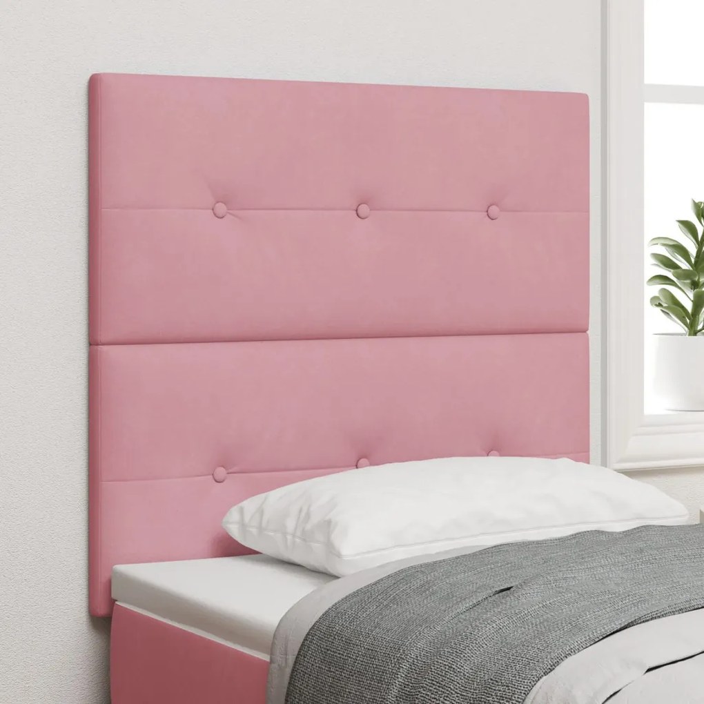 Fejtámla Gombos Rózsaszín 80 cm Bársony
