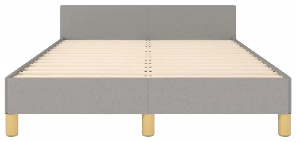 világosszürke szövet ágykeret matrac nélkül 120x200 cm