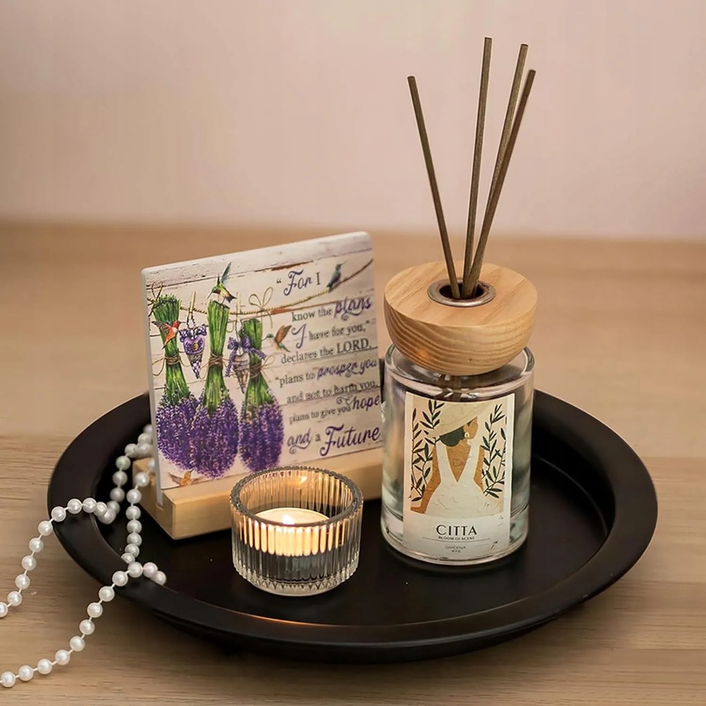 Gyertyatartó Tálca 25 cm Dohányzóasztal Állvány Dekoratív Tányér