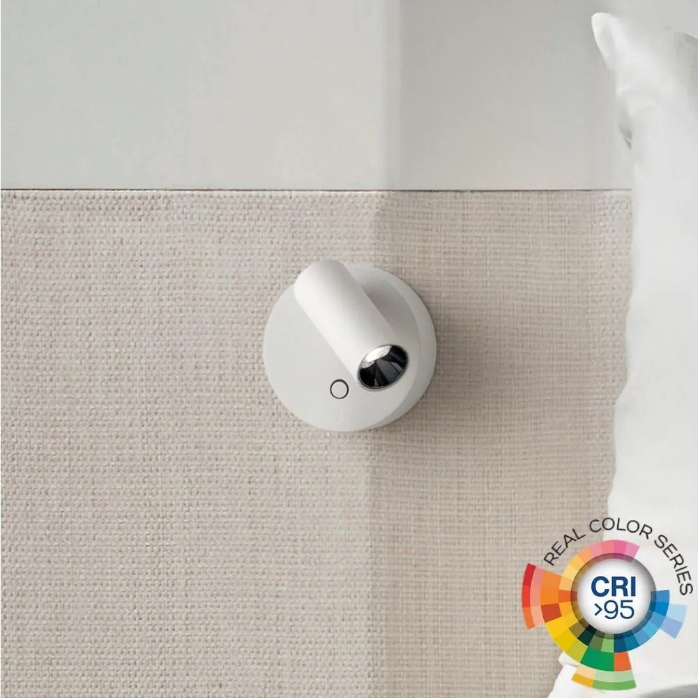 Ideal Lux - ELF LED dimmelhető fali spotlámpa, 3W/230V, CRI 95, fehér