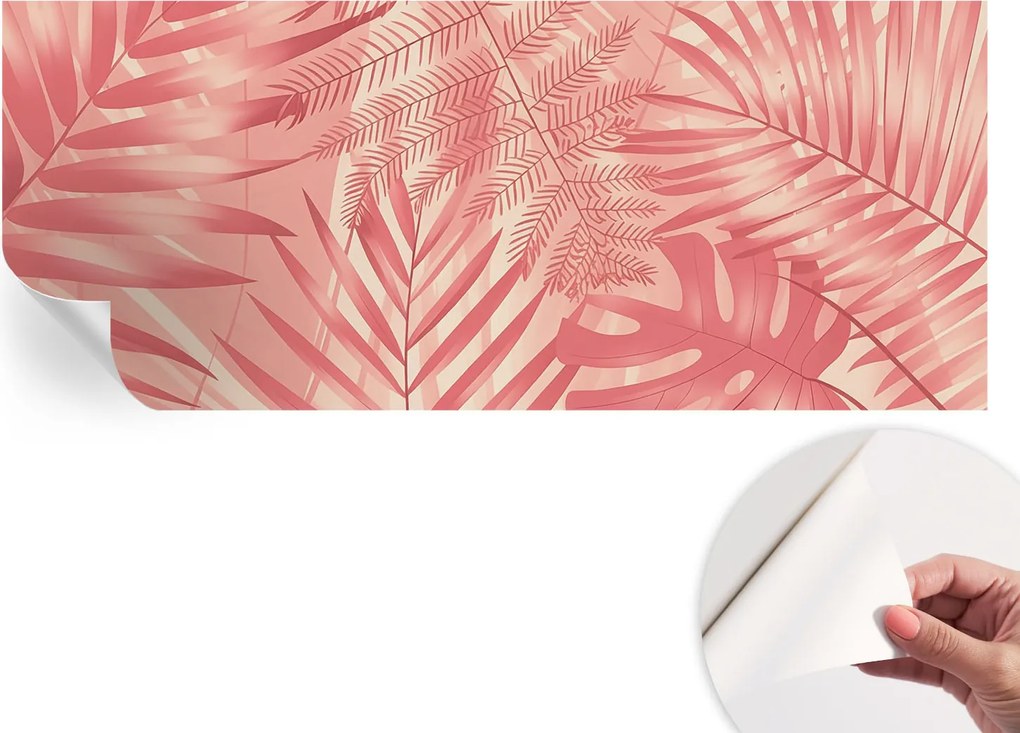 Modern öntapadós fali fotótapéta Trópusi levelek 250x104 cm
