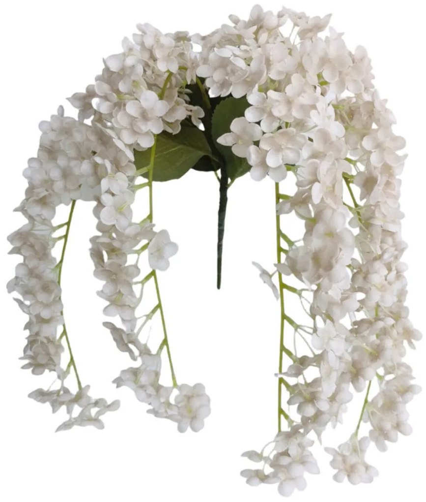 Fehér lógó virágok 64cm