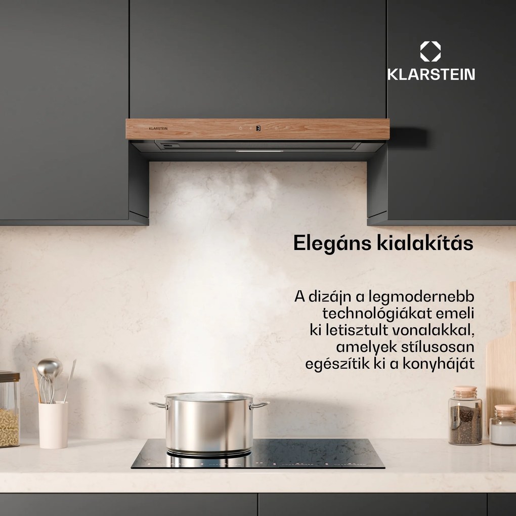 Klarstein ZenFusion páraelszívó, légáram 323 m³/h, EEK A, elszívás/visszavezetés, 3 szint, csendes