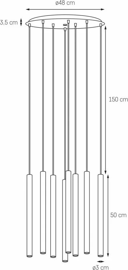 KASPA 11168801 ROLL Modern Led Függesztett Lámpa Fehér LED IP20