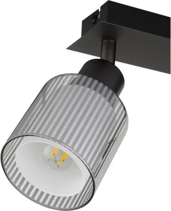 Globo 54456-2 Fali lámpa, matt fekete fém, krómozott/fehér üveg, HxSzxM: 280x80x186 mm, 2xE14 25W 230V izzók nélkül