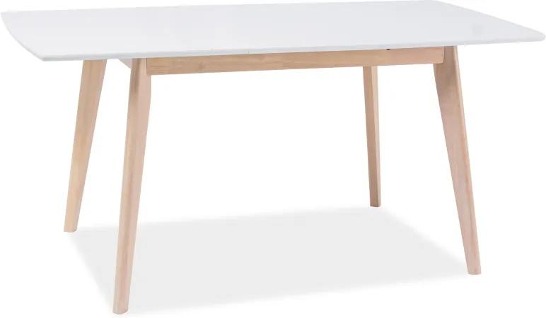 Fehér étkezőasztal COMBO II 120(160)X80, bővíthető