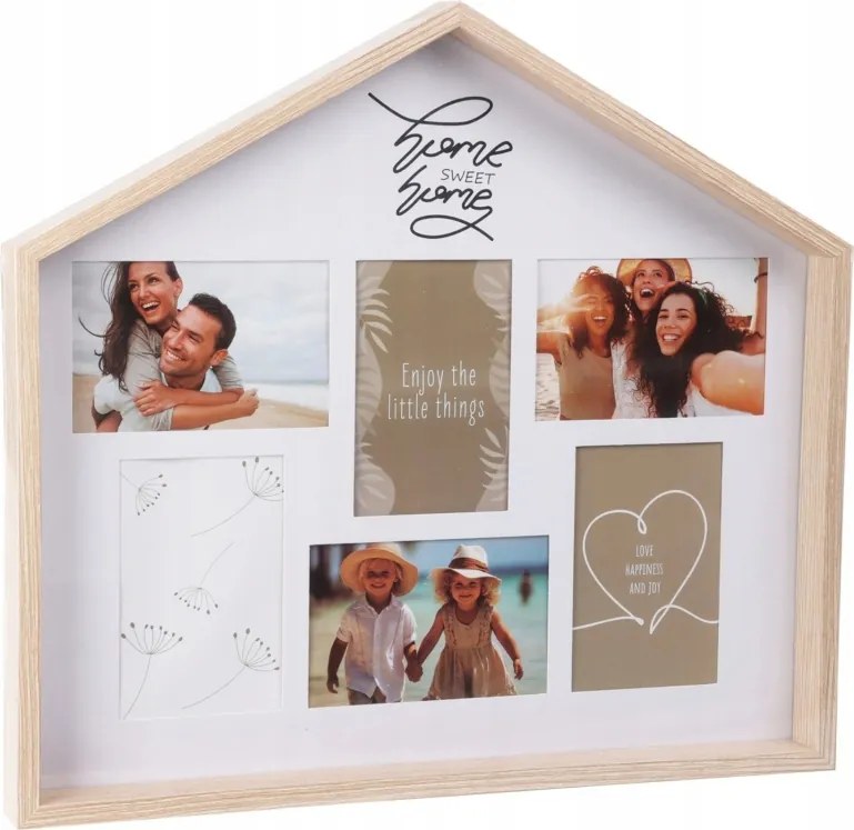 Házikó alakú képkeret 47x43cm Mdf Dekoratív