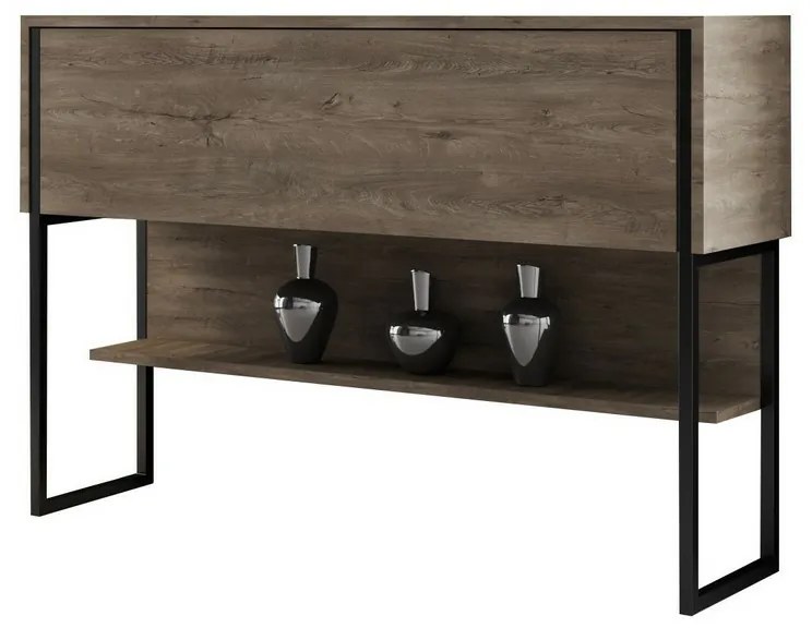 Luxe Walnut and Black komód