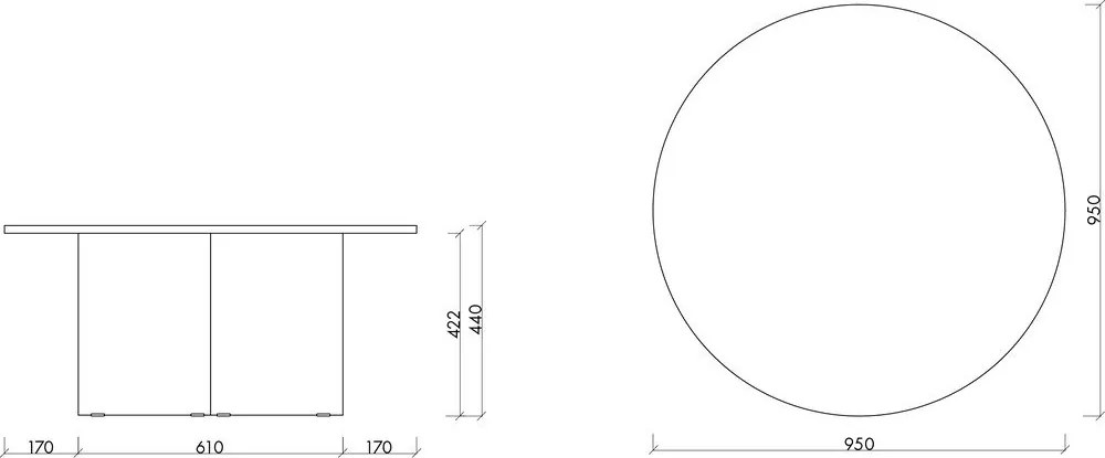 Zöld kerek dohányzóasztal kőrisfa dekoros asztallappal ø 95 cm Gavo – noo.ma