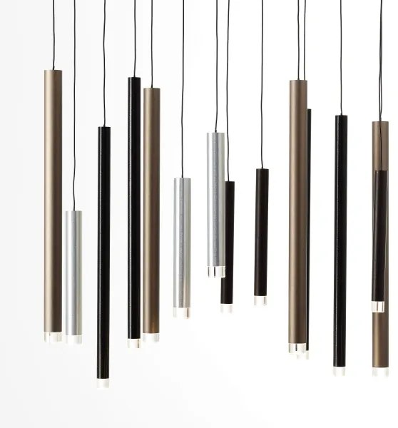 Brilliant -LED fényerőszabályozható kábellel függesztett CEMBALO csillár LED/60W/230V króm/fekete/barna