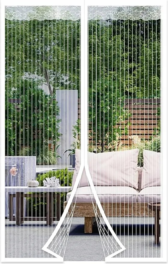 Diker Mágneses Szúnyogháló Ajtóra 90x200 CM Fehér