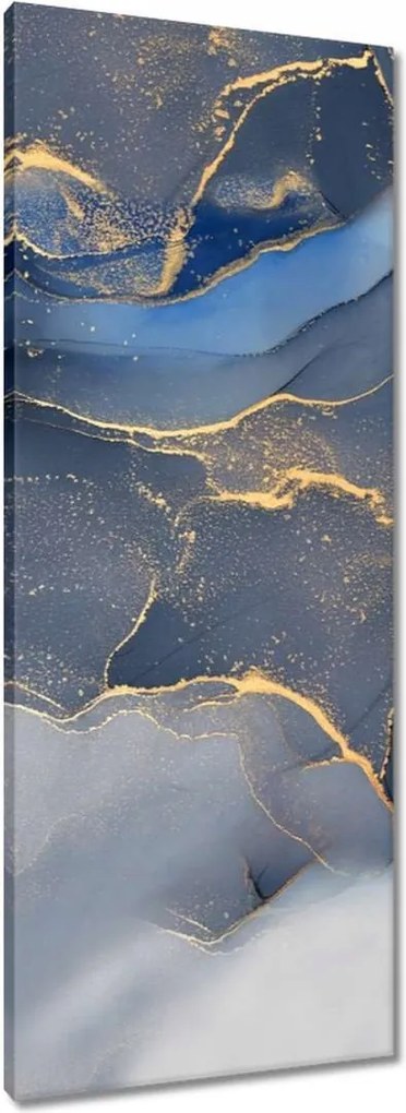Vászonkép 40x100 Kék márvány
