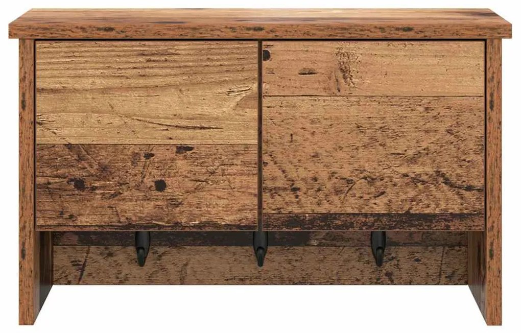 Fali Kabáthorog polcokkal Régi fa 50 x 20 x 30 cm Faanyag