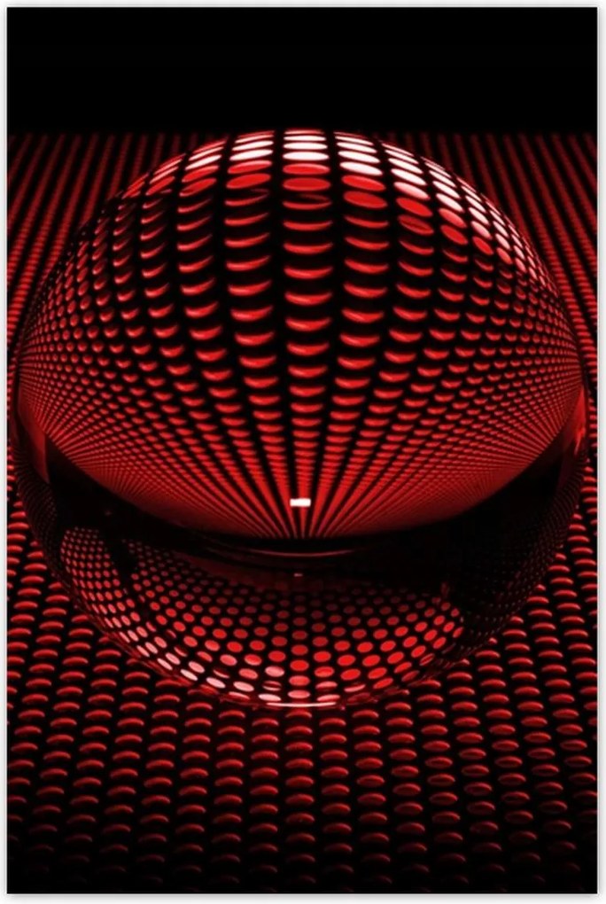 Poszterek 80x120 Piros gömb Disco