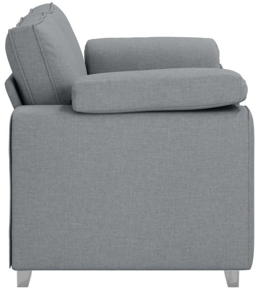 Kétfős kanapé Világosszürke 120 cm Textil