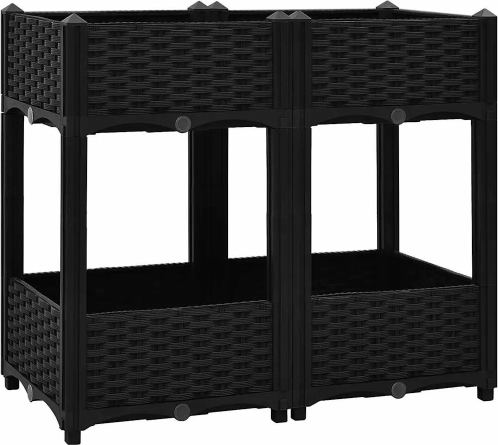 vidaXL polipropilén magaságyás 80 x 40 x 71 cm