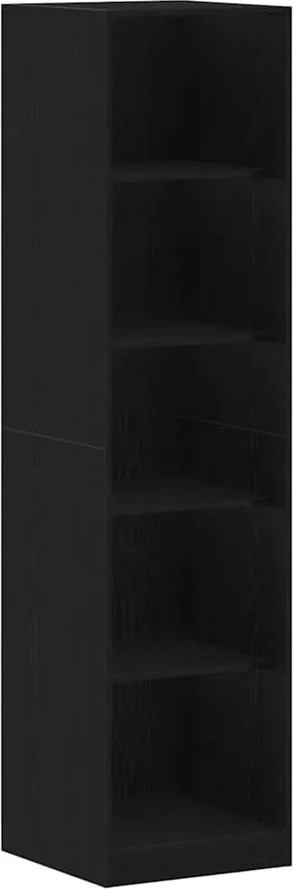 vidaXL Ruhásszekrény polcokkal Fekete tölgy 50 x 50 x 200 cm Faanyag
