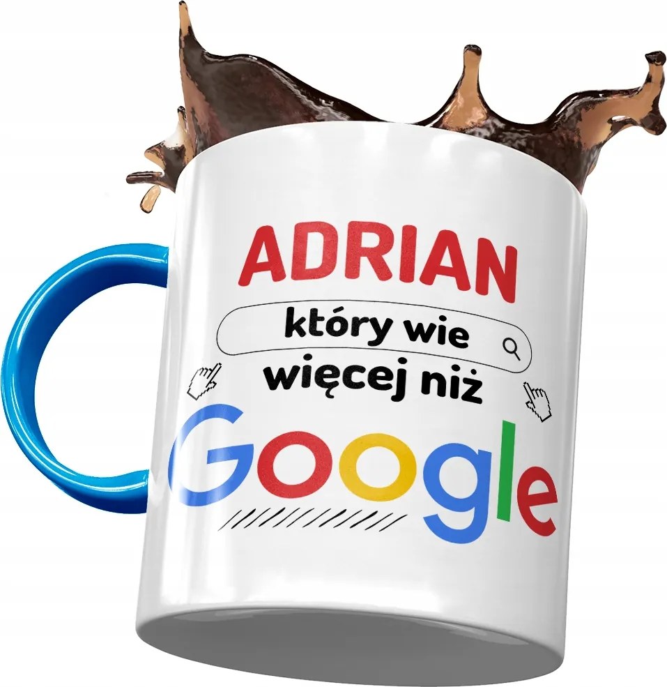 Kék bögre Adrian Férj Kolléga Ajándék Nyomtatott Fotóval