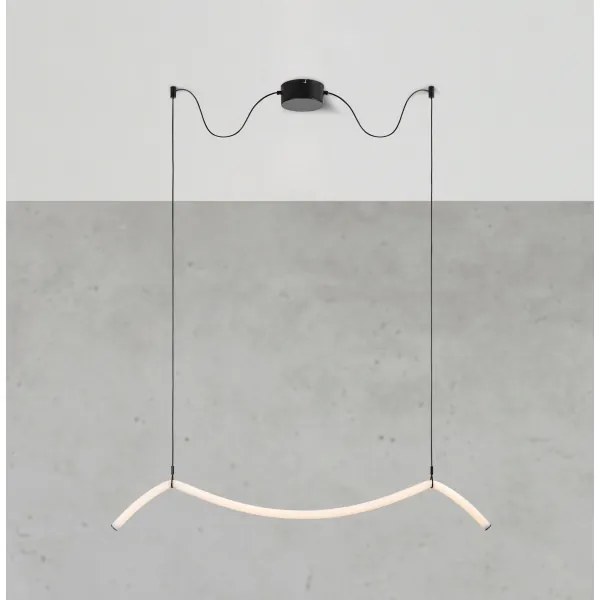 Markslöjd 108873 - Dimmelhető, kábelre szerelt MELT LED csillár LED/13W/230V fekete