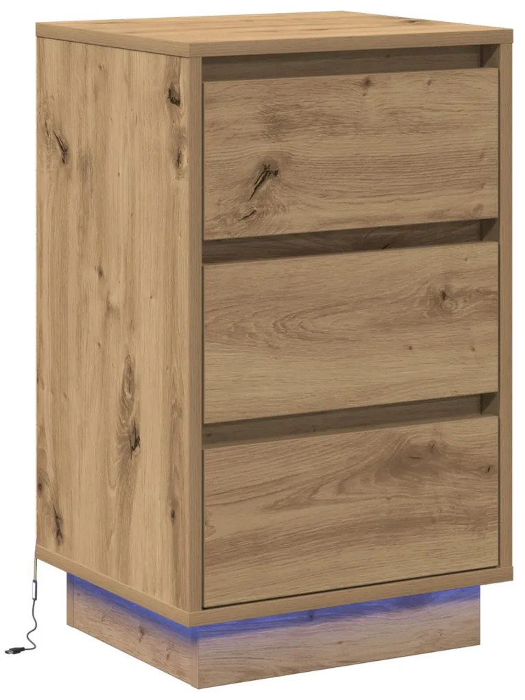 Éjjeli Szekrény LED-del Artisan Oak 39x34.5x65 cm Mérnöki Fa