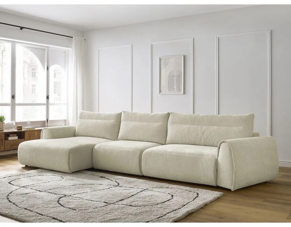 Bézs sarokkanapé Aden – Bobochic Paris