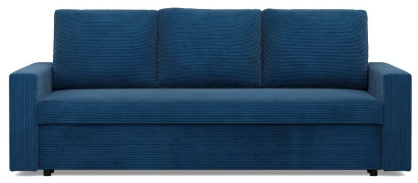 Zeus kanapéágy, kordbársony, hab töltet, egyenes kartámasz, kék