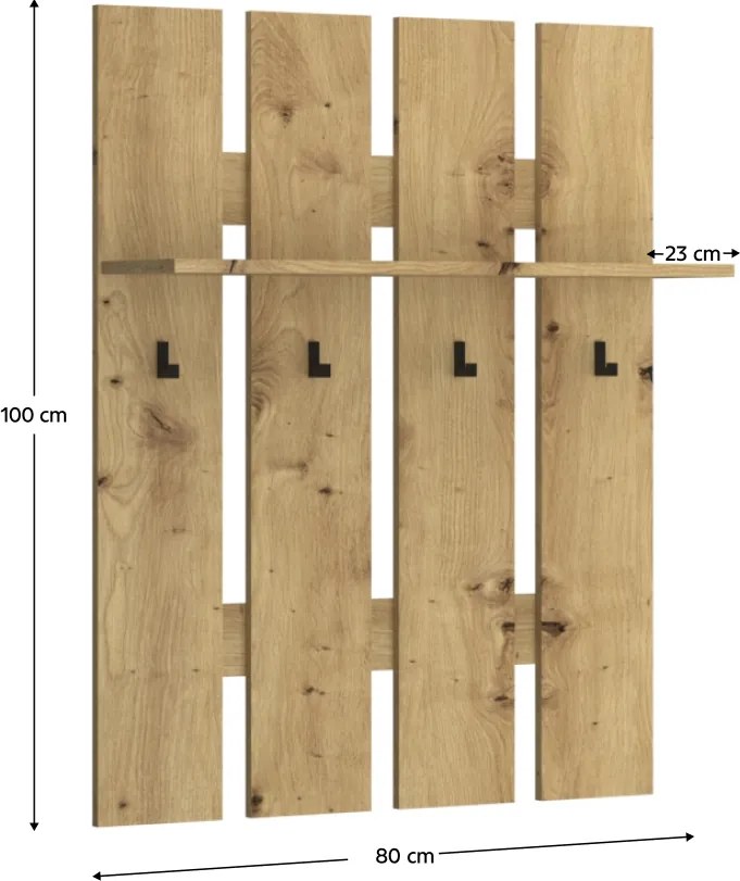 Fogas panel 80, artisan tölgy, AIRON