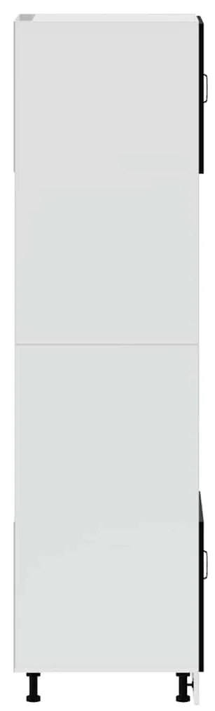 Lucca 2 db fekete színű szerelt fa sütőszekrények