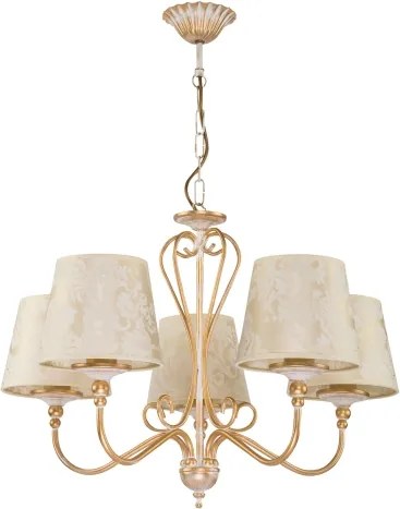 Brilagi - Láncos csillár SONIA 5xE27/15W/230V átm. 64 cm krémszínű/patina